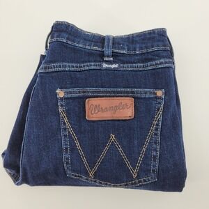 Wrangler Retro High Rise Trouser Jeans Womens 31x30 Blue Denim Flare 112371909